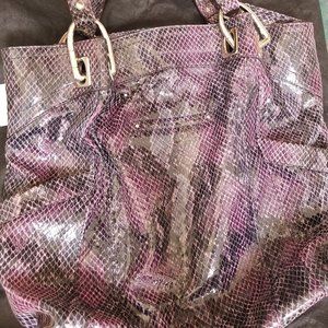 B. Makowsky "Snakeskin" Large Handbag